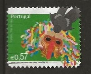 Portugal 10, masker, Verzenden, Portugal, Gestempeld