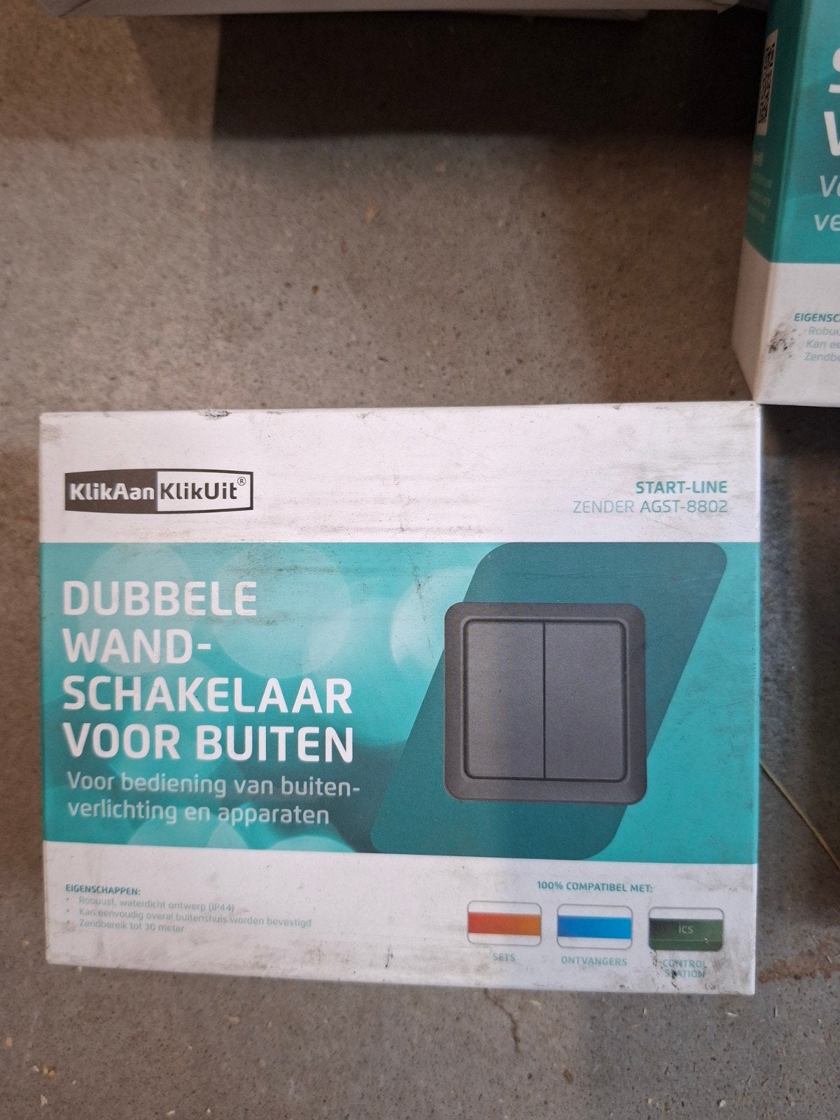 KlikAanKlikUit Dubbele Wandschakelaar voor Buiten, Ophalen of Verzenden, Nieuw, Overige merken, Schakelaar