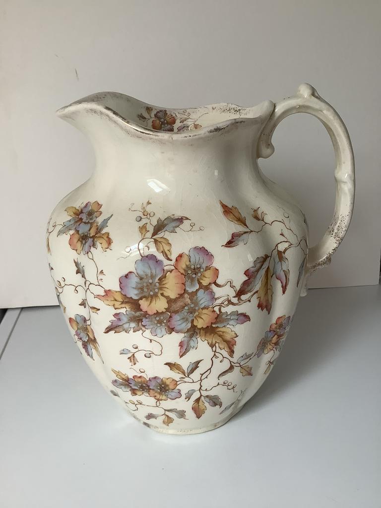 Antieke Engelse kan met bloemmotief, Antiek en Kunst, Ophalen