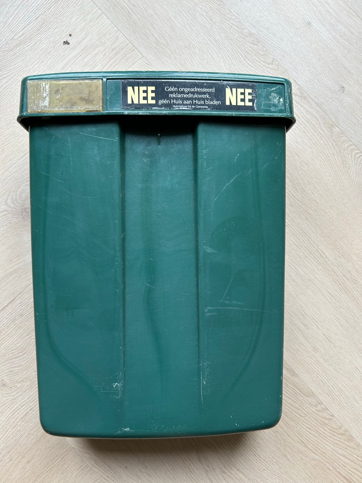 Groene PTT brievenbus - Vintage wandbrievenbus, Ophalen, Gebruikt, Kunststof, Wandbrievenbus