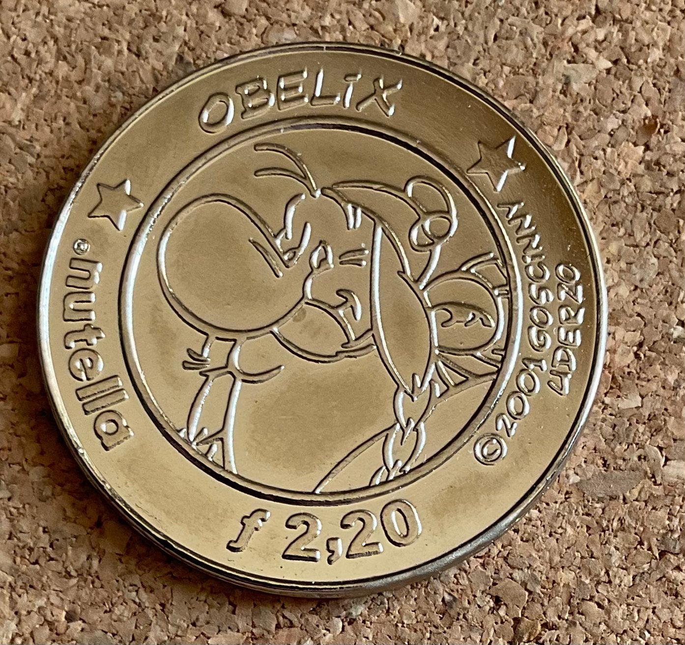 Penning - Nederland Nutella 1 Nutell Euro 2001 Obelix, Postzegels en Munten, Ophalen of Verzenden, Overige materialen, Nederland