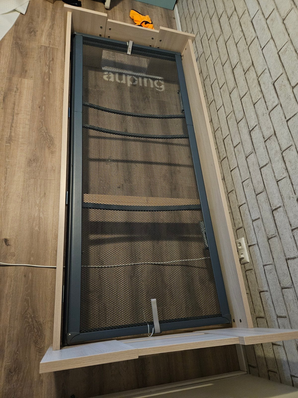 Eenpersoonsbed met Auping spiraalbodem 210cmx90cm, Ophalen, 90 cm, Eenpersoons, Zo goed als nieuw