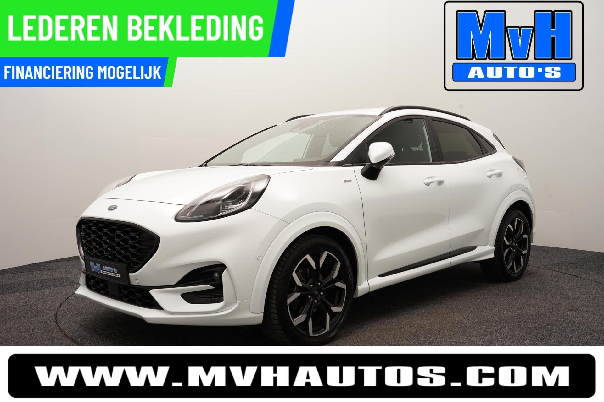 Ford Puma 1.0 EcoBoost Hybrid ST-Line|CAMERA|B&O|LED|LEER, Auto's, Ford, Leder en Stof, Wit, 665 kg, Bedrijf