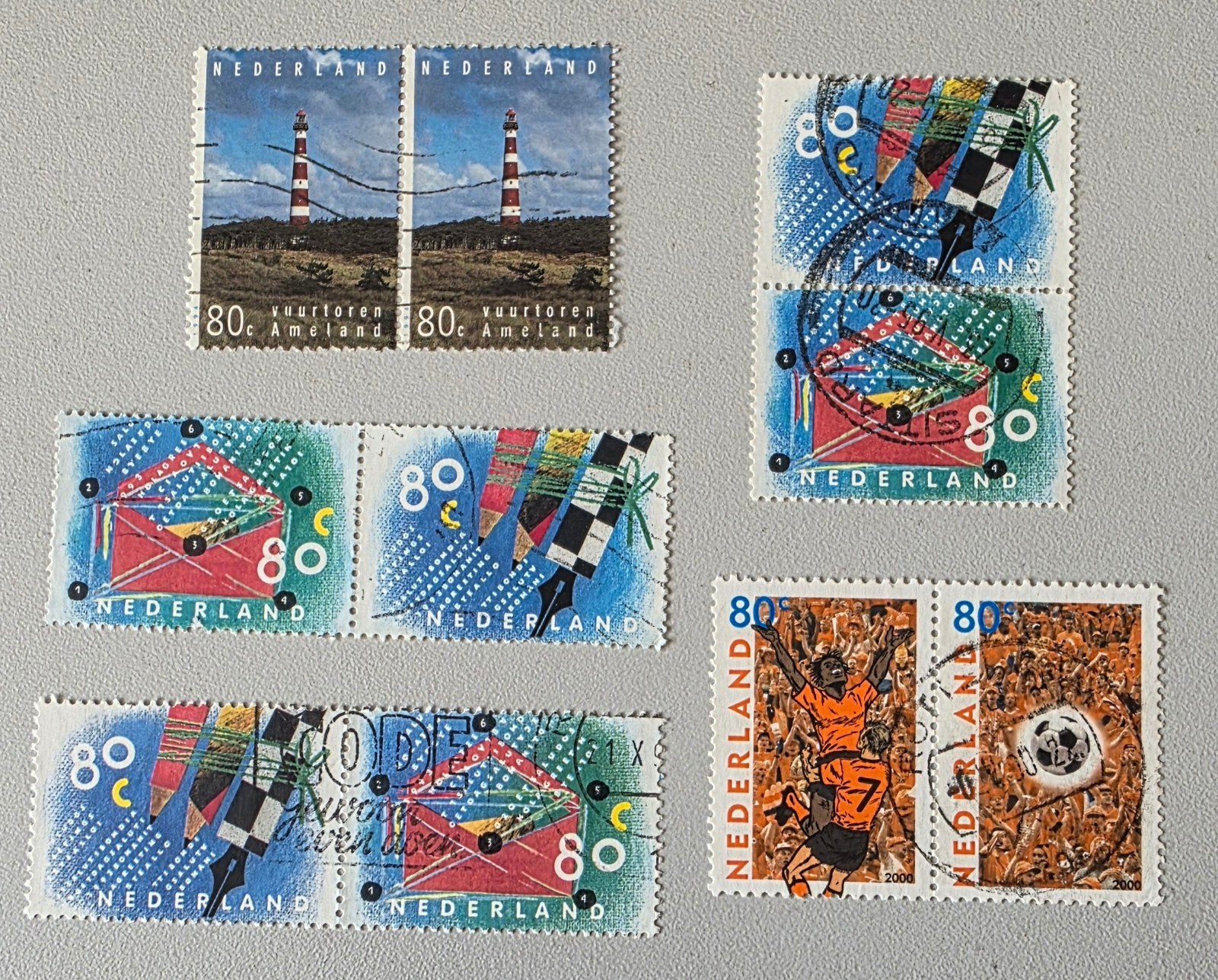 Nederlandse postzegels: Ameland, post en sport, Ophalen of Verzenden, Na 1940, Gestempeld