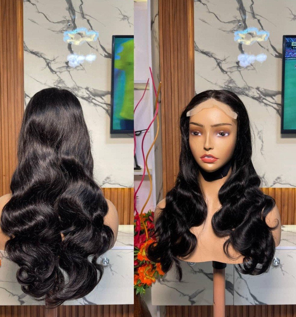 20 inch bofywave pruik / wig % menselijke haar, Ophalen of Verzenden, Nieuw, Pruik of Haarverlenging