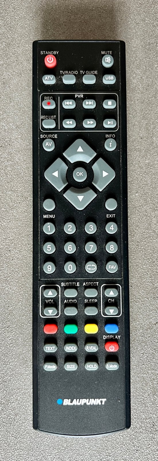 Blaupunkt XMU-RMC-0034 televisie-afstandsbediening, Ophalen of Verzenden, Zo goed als nieuw, Origineel, Tv