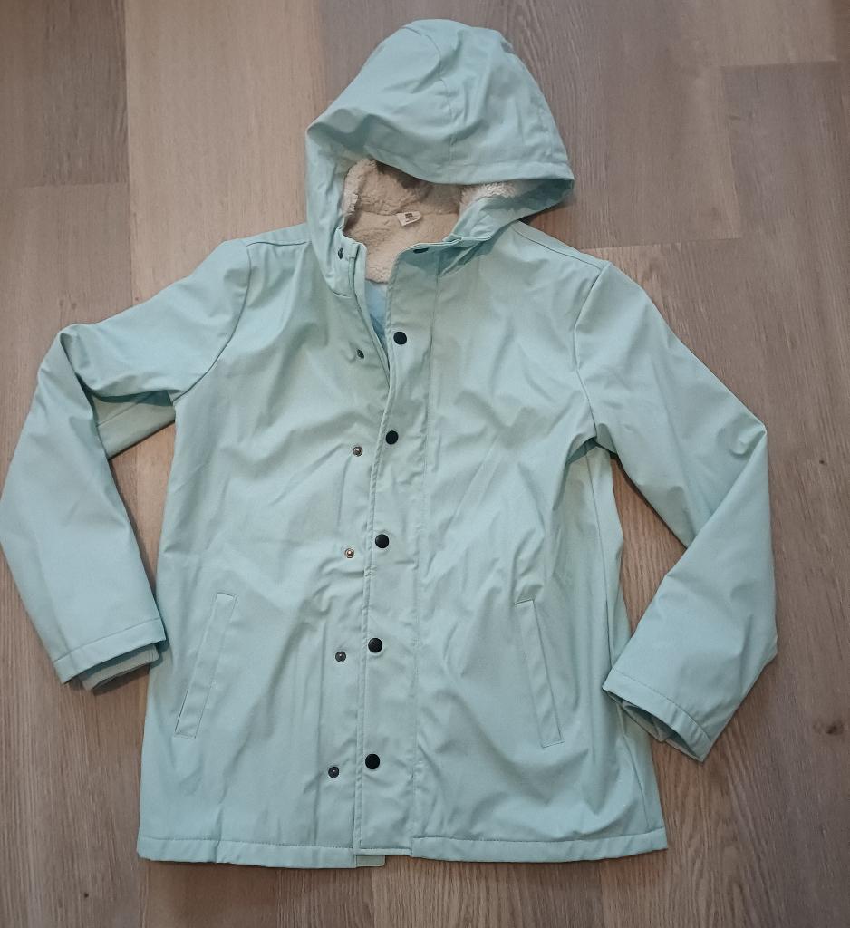 Regenjas, Hema, gevoerd, mint, maat 158-164, topstaat!!, Kinderen en Baby's, Ophalen of Verzenden, Zo goed als nieuw, Meisje, Jas