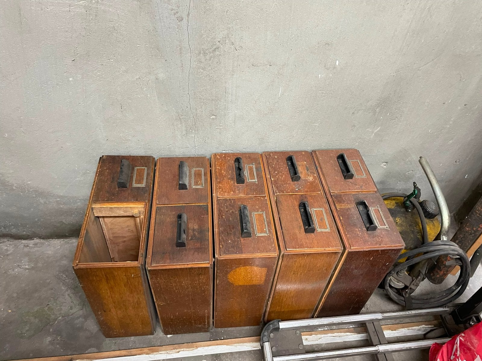 Prachtige antieke lades archief/werkkast 10 stuks, Ophalen