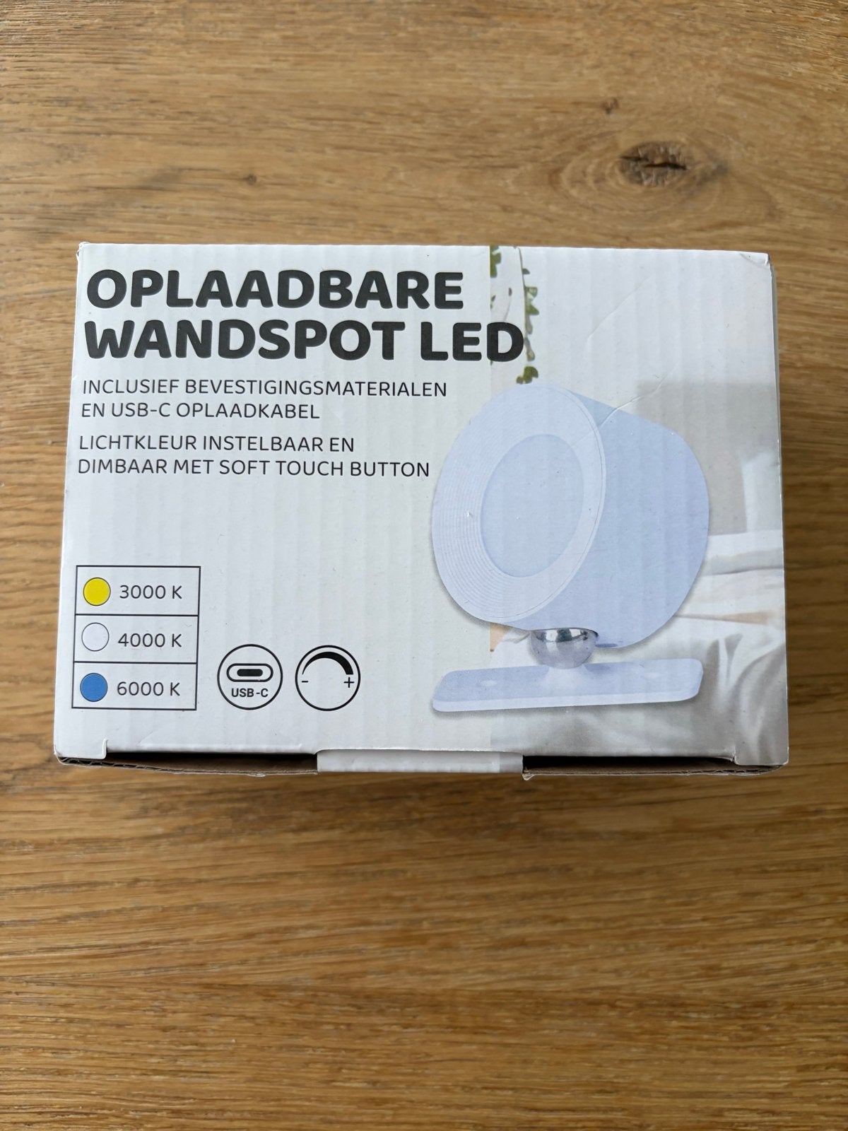 Gamma Oplaadbare LED wandspot + bevestigingsmateriaal- NIEUW, Kunststof, Nieuw, Overige fittingen, Ophalen of Verzenden