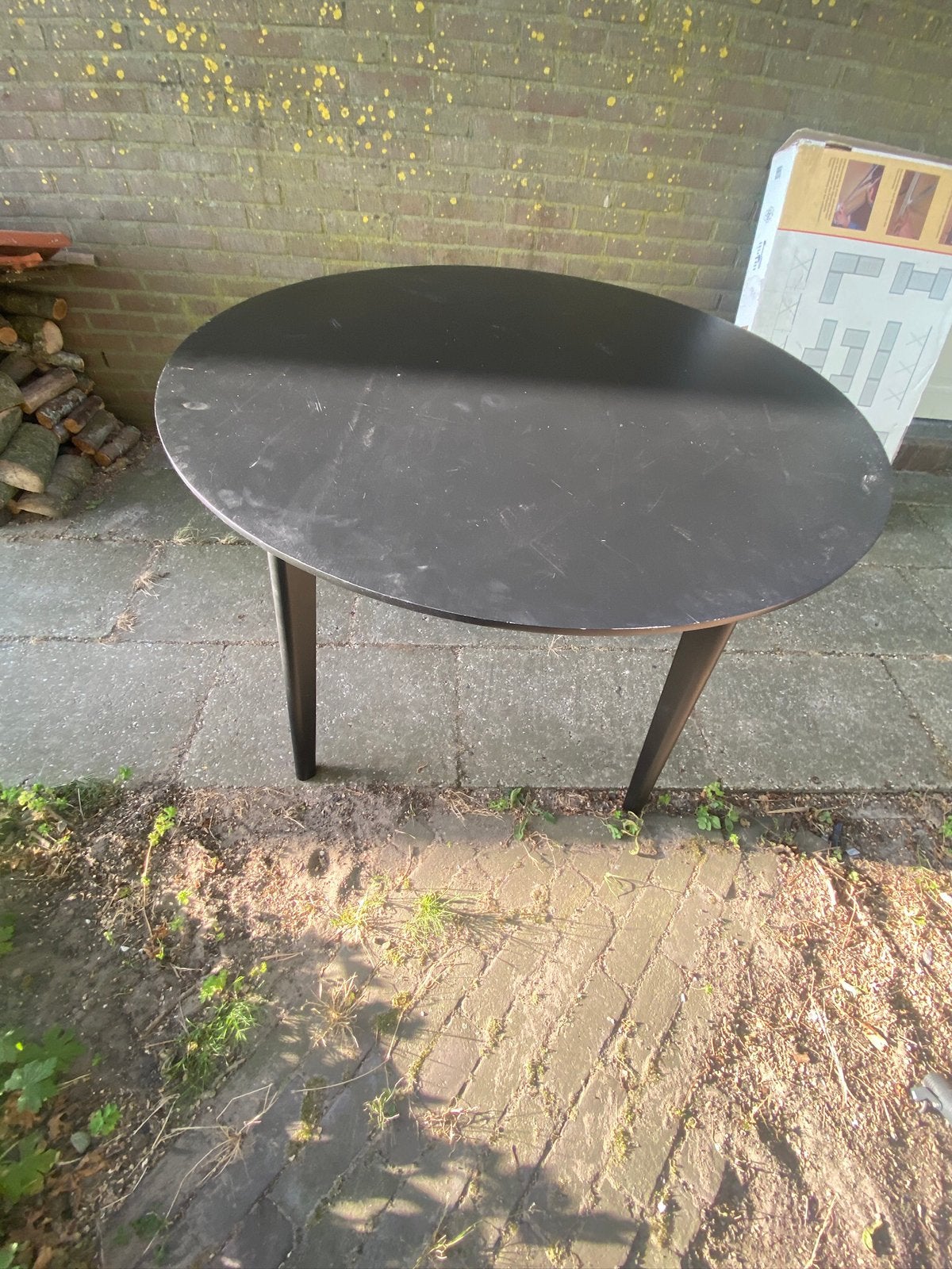Mooie grote Ronde tafel Eettafel, Huis en Inrichting, Ophalen of Verzenden, Zo goed als nieuw, Rechthoekig, 50 tot 100 cm