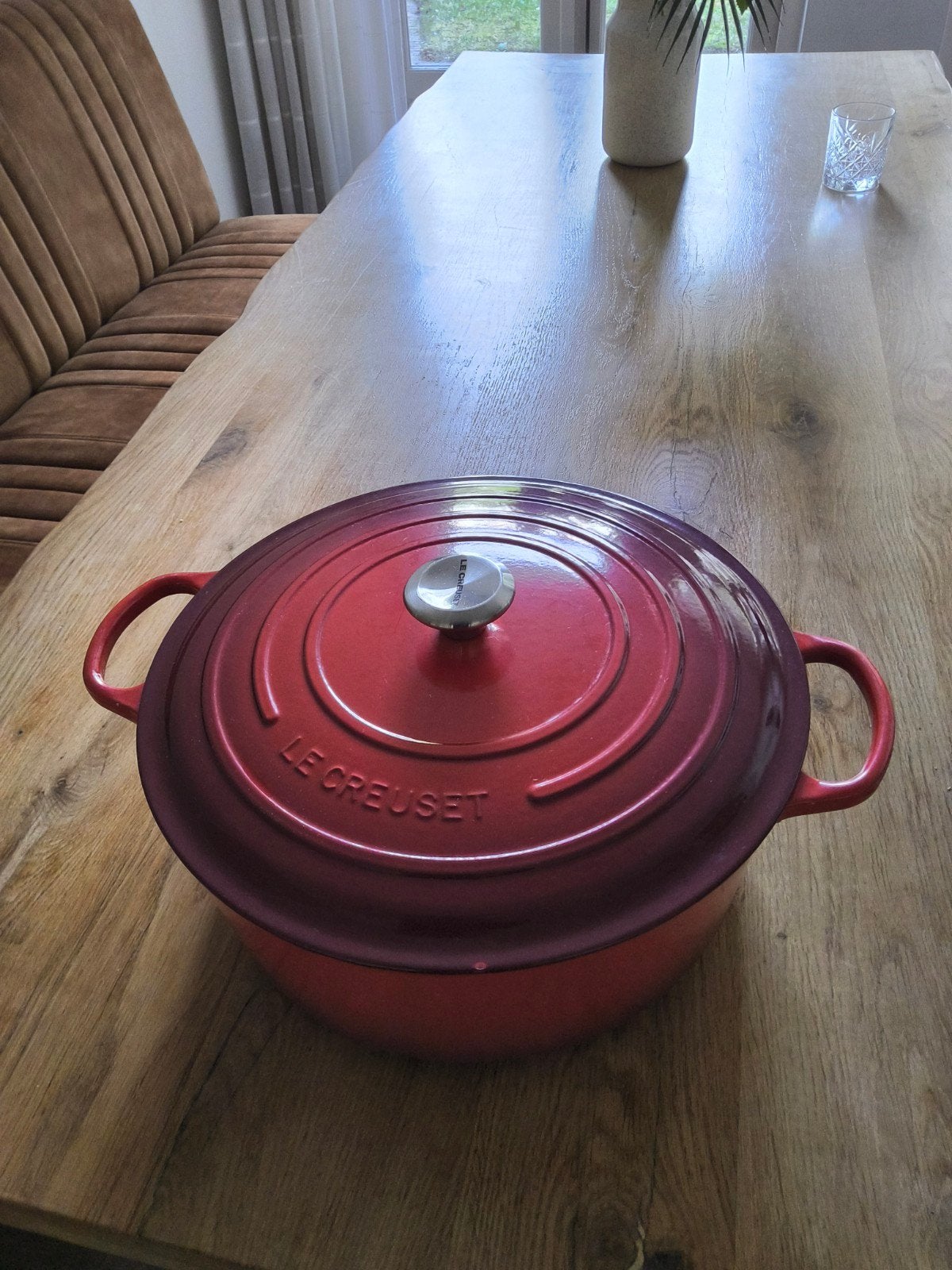 Le Creuset Braadpan - Gietijzeren Pan 34 cm, Ophalen, Geschikt voor inductie, Le Creuset, Zo goed als nieuw