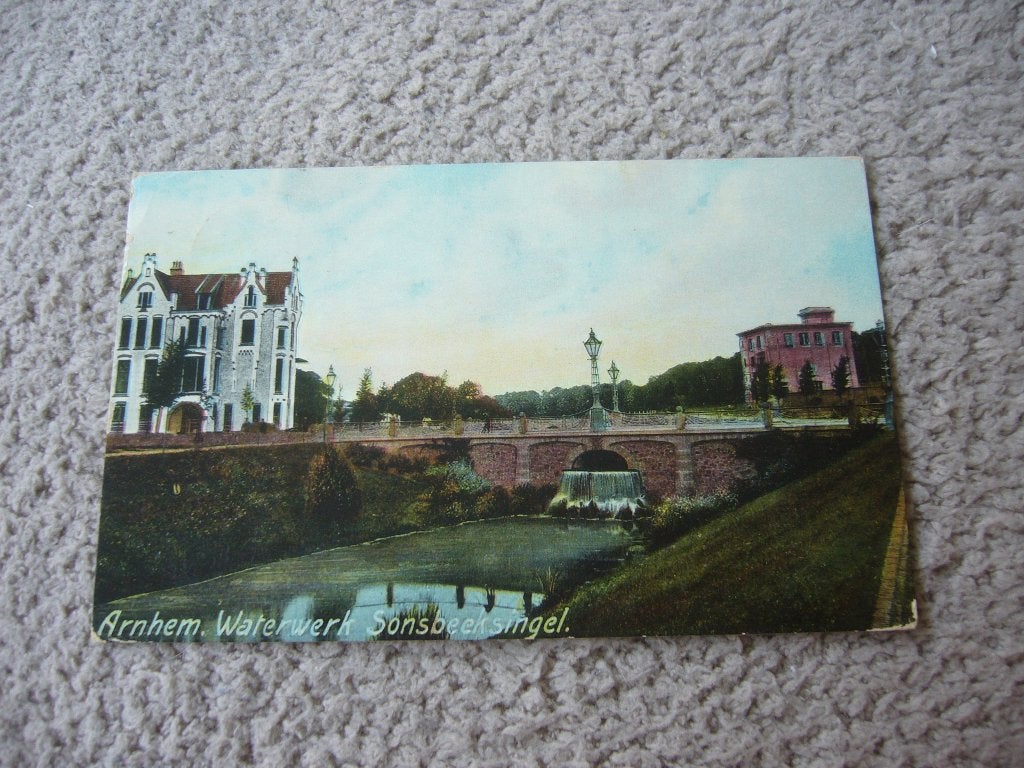 ARNHEM  =  WATERWERK SONSBEEK SINGEL  BRIEFKAART 1910, Ophalen of Verzenden, Voor 1920, Gelopen, Gelderland