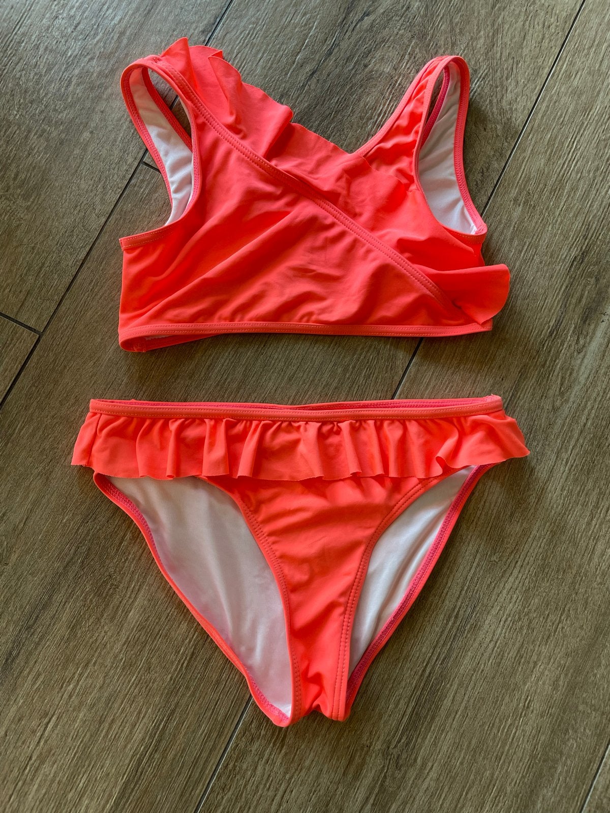Neon koraal bikini set maat 152/158 - Me and My Monkey, Bikiniset, Meisje, Ophalen of Verzenden, Zo goed als nieuw
