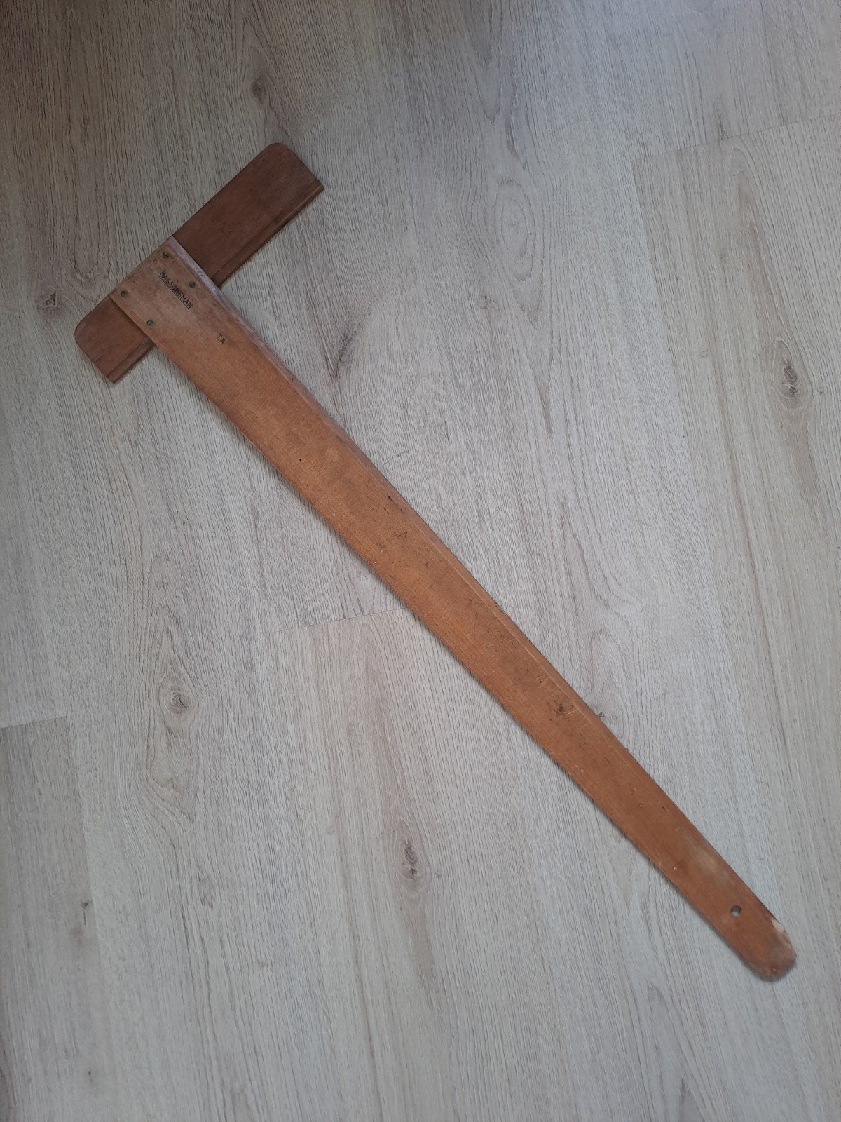 Vintage Tekenhaak van hout, merk Hassoneman., Ophalen of Verzenden