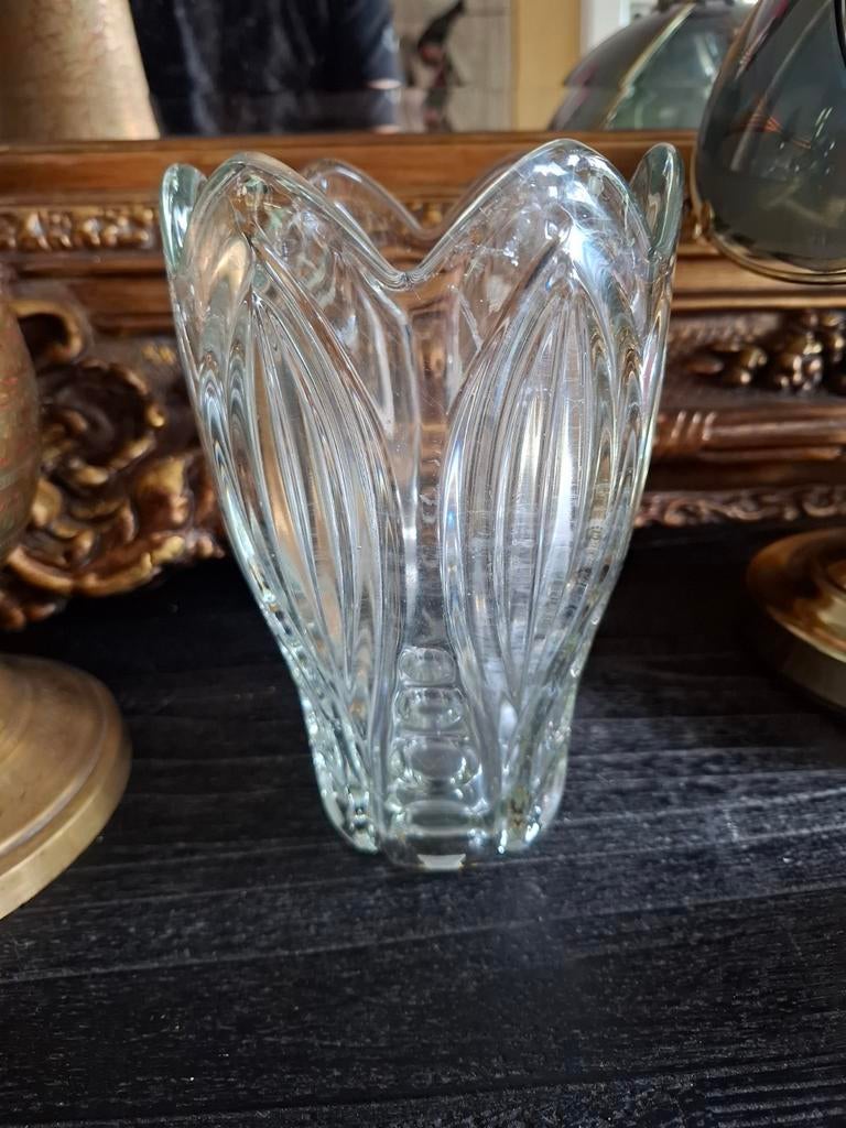 Rudolf Schöter Sklo Union Lelie Vaas 1950, Antiek en Kunst, Antiek | Glas en Kristal, Ophalen of Verzenden