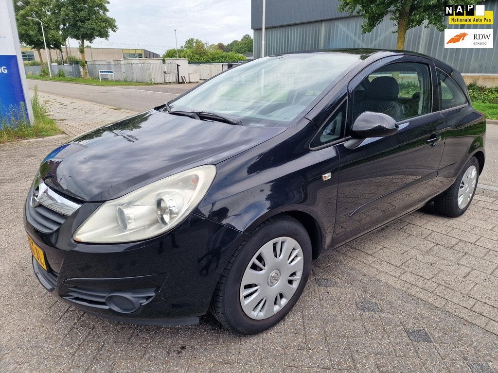 Opel Corsa 1.2-16V Business, Apk, Nap, Goed rijdend Inruil m, Auto's, Opel, Voorwielaandrijving, Zwart, 1229 cc, Zwart