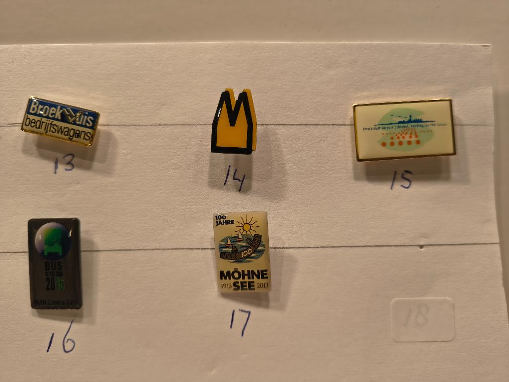 Pins 16x diverse afbeeldingen, Verzamelen, Speldjes, Pins en Buttons, Ophalen of Verzenden, Nieuw, Overige onderwerpen, Speldje of Pin