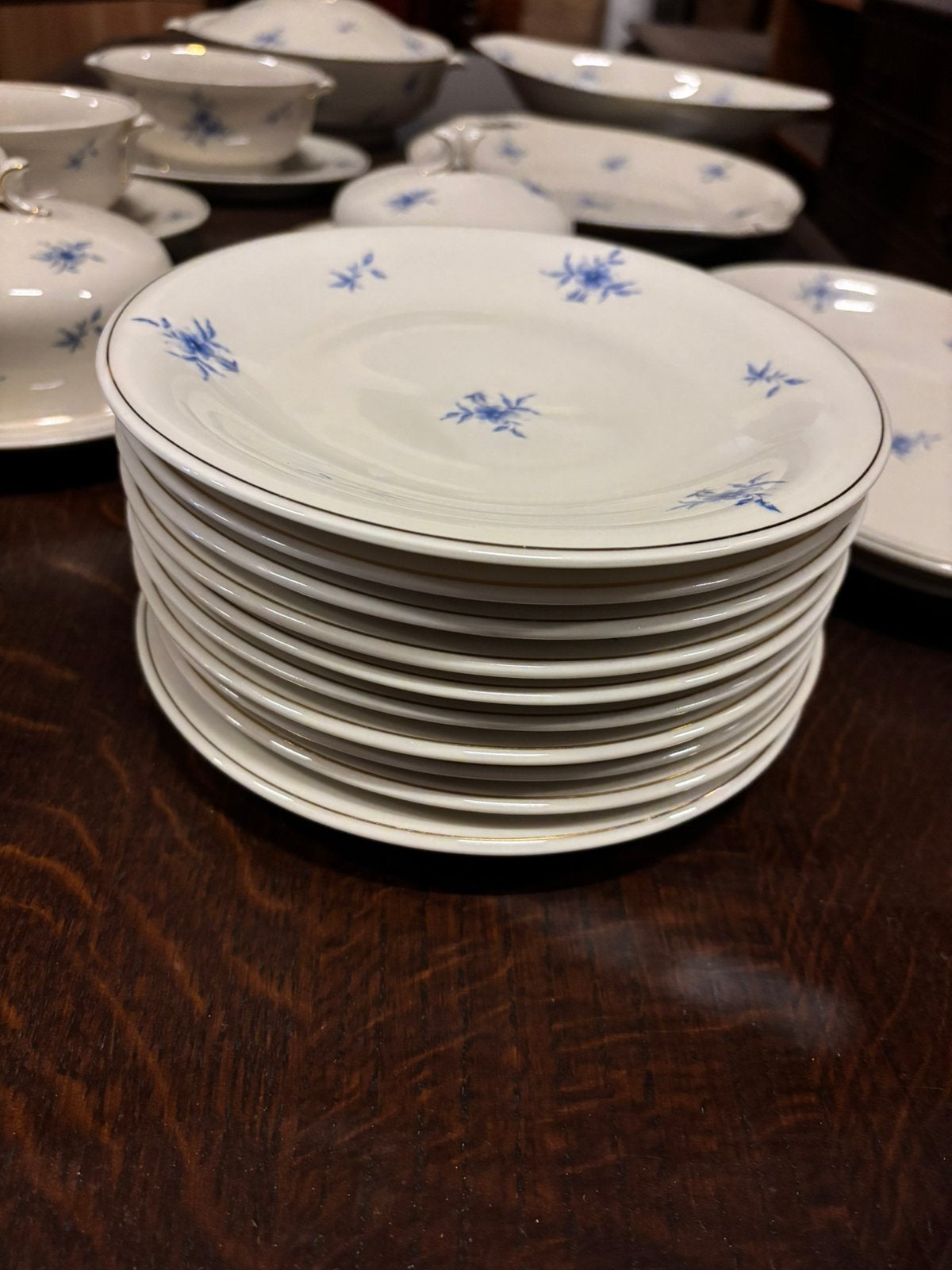 Hutschenreuther Hohenberg Margarete servies – blauw bloem, Ophalen of Verzenden