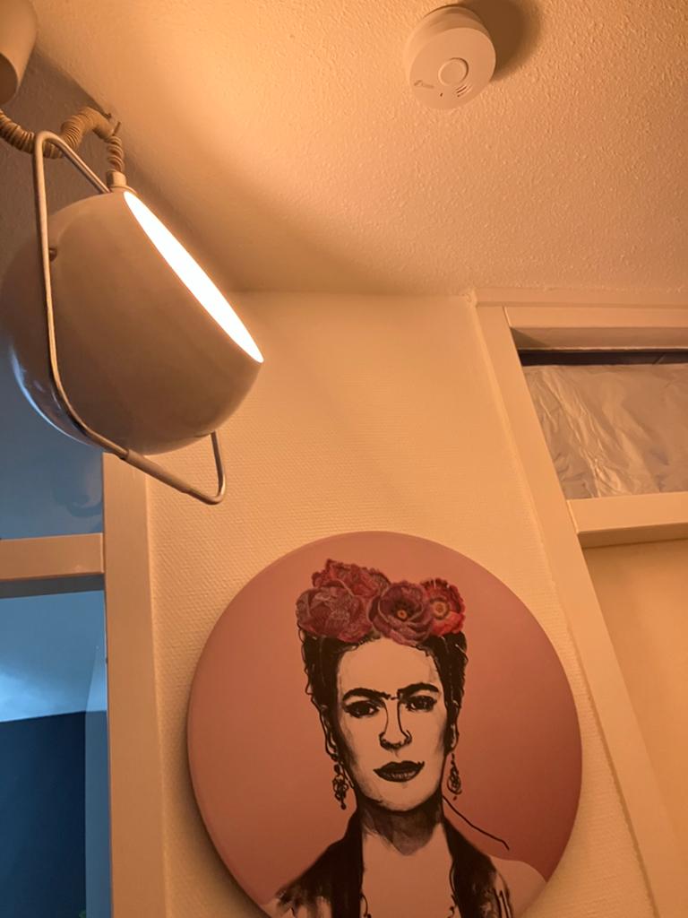 Vintage iconische eyeball lamp gepo, Ophalen of Verzenden