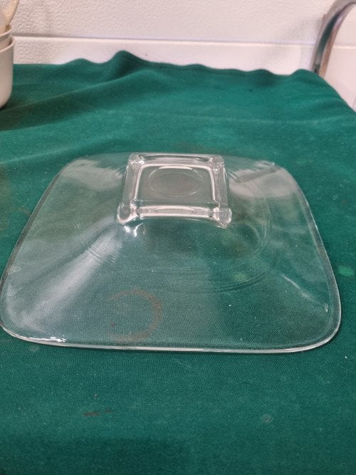 schaal glas vierkant, Ophalen of Verzenden, 'T Olde Gre-j, Info@toldegrej.nl, Endepoelstraat 20f Didam