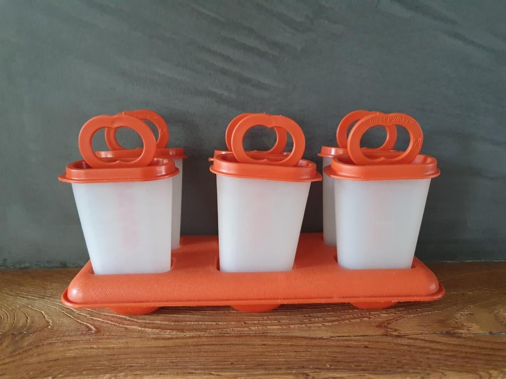 Tupperware ijsjeshouder/ijslollie set jaren 70, Ophalen of Verzenden, Zo goed als nieuw, Overige typen