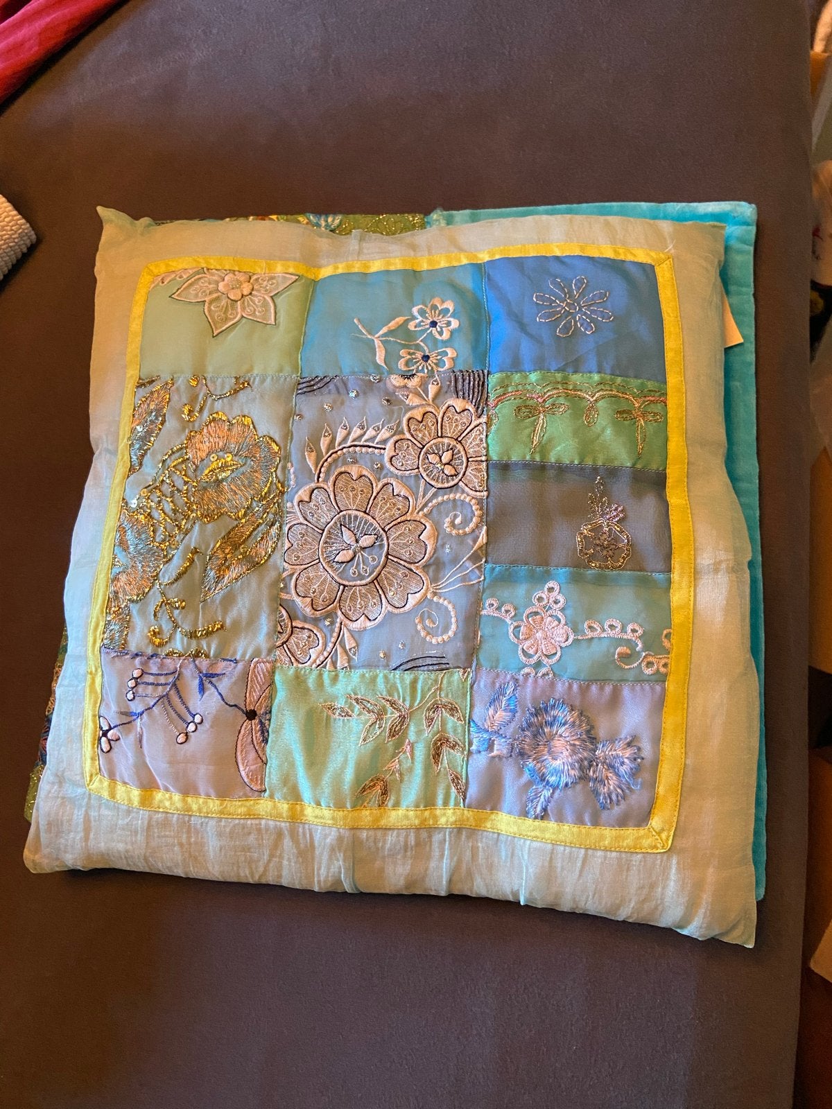 Colorique Sierkussen met Borduurwerk en Patchwork, Overige merken, Gebruikt, Meerkleurig, Met print