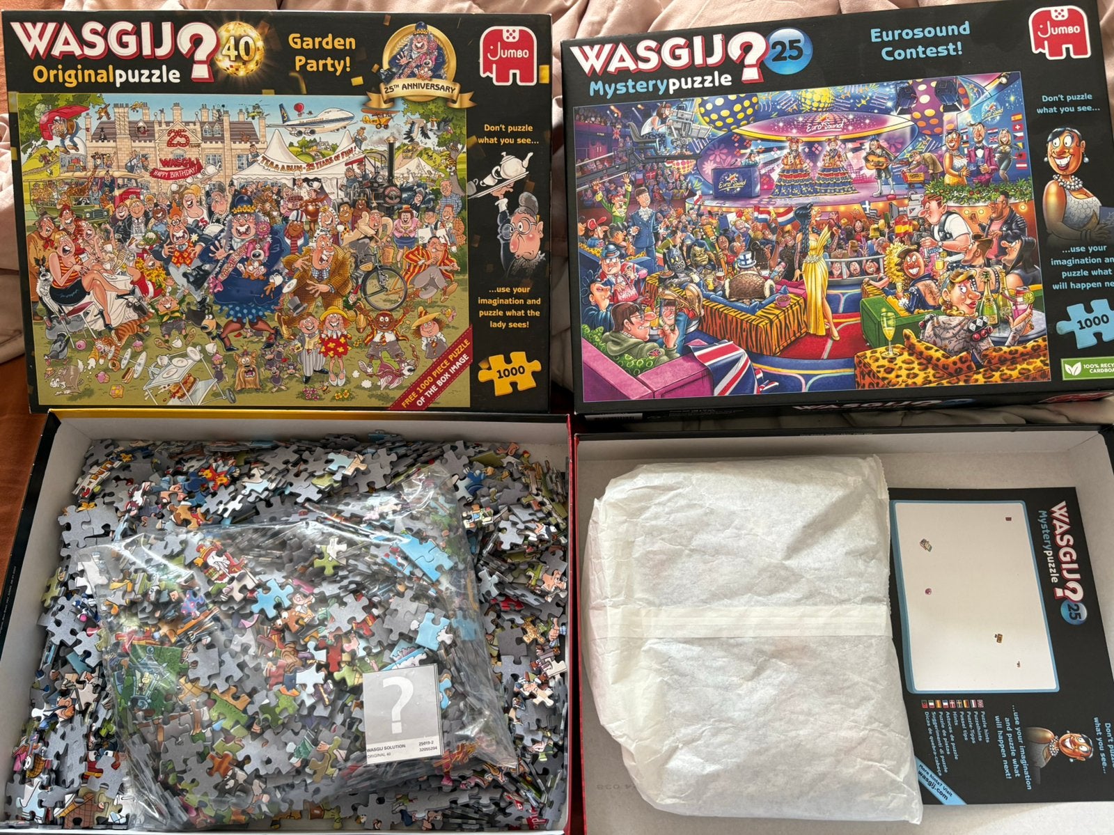 2x wasgij puzzels., Ophalen, 500 t/m 1500 stukjes, Nieuw