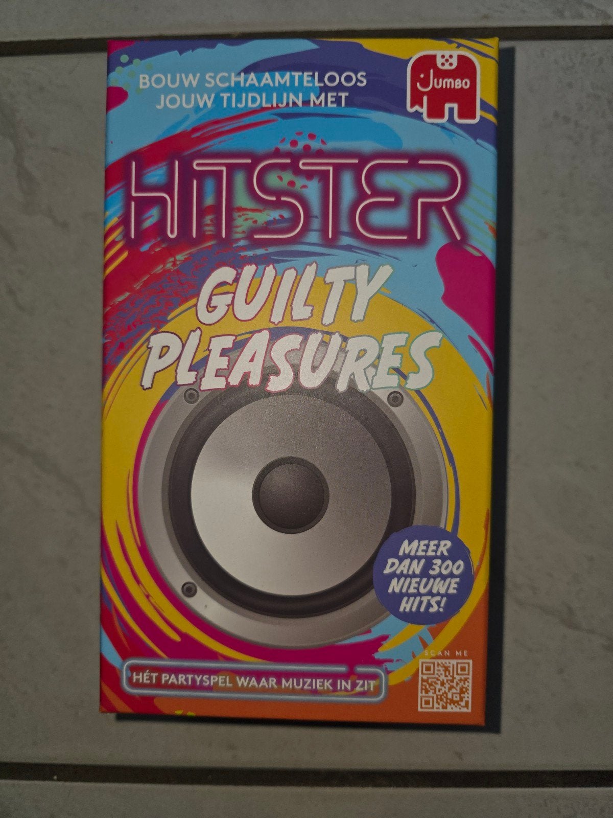 Hitster Guilty Pleasures - Het ultieme muziekpartyspel, Drie of vier spelers, Ophalen, Zo goed als nieuw, Jumbo