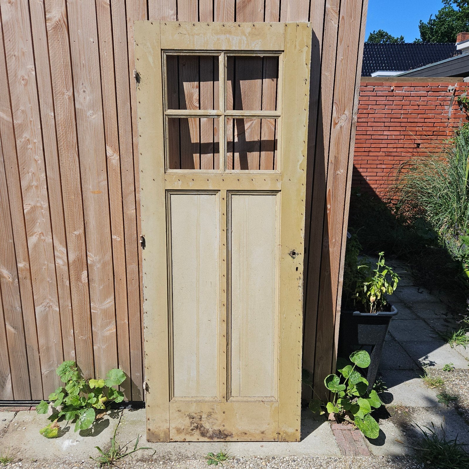 oude paneeldeur 1930 (gratis), Tuin en Terras, Tuinhuizen, Ophalen, Gebruikt, Schuur