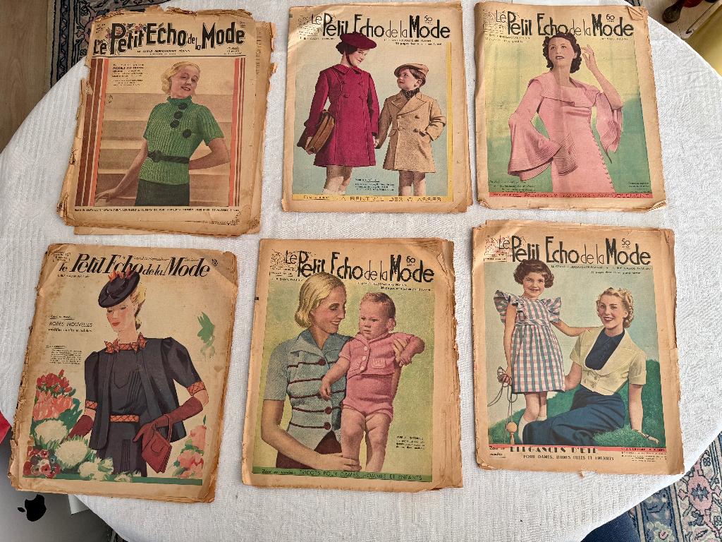 6 unieke originele modebladen van eind jaren 30, Ophalen of Verzenden, Gebruikt, Overige typen