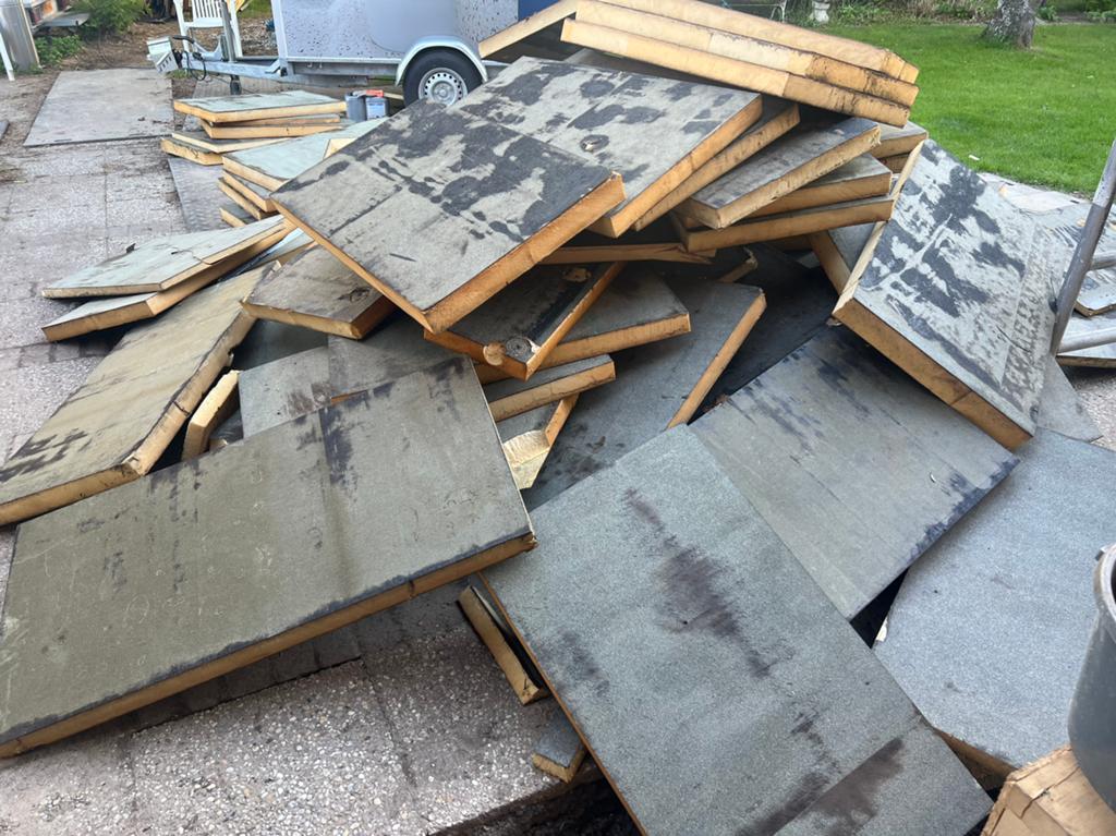 Gratis af te halen isolatiemateriaal, 4 tot 8 cm, Gebruikt, Hardschuim (Pir), 15 m² of meer