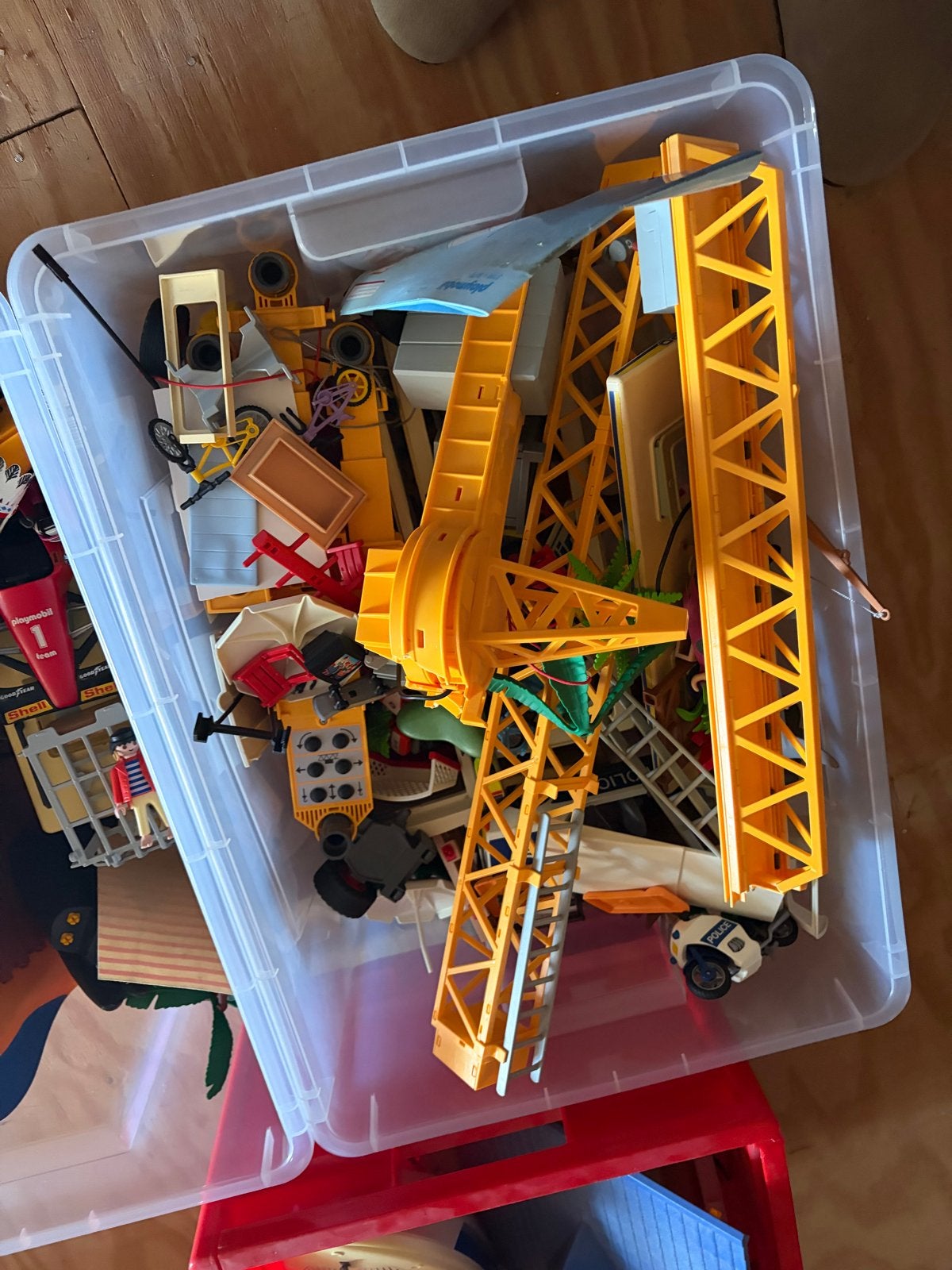 Grote Playmobil collectie: hijskraan, huis, camper, boot, ei, Ophalen, Gebruikt, Complete set, Gebouw