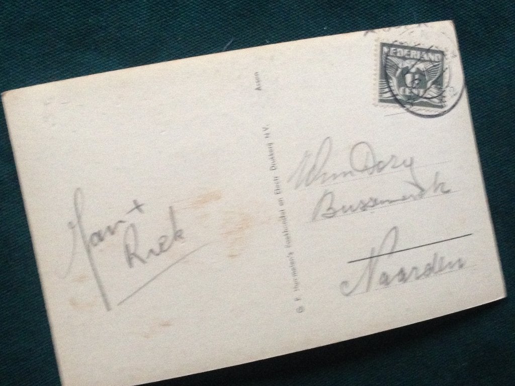 Ansichtkaart met inzetjes van Assen uit 1942, Verzamelen, Ophalen of Verzenden, 1940 tot 1960, Gelopen, Drenthe