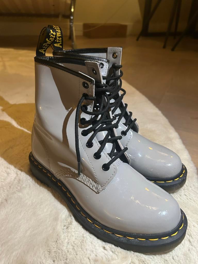 Dr. Martens 1460 Patent Laarzen - Grijs, Ophalen of Verzenden, Gedragen, Grijs, Lage of Enkellaarzen