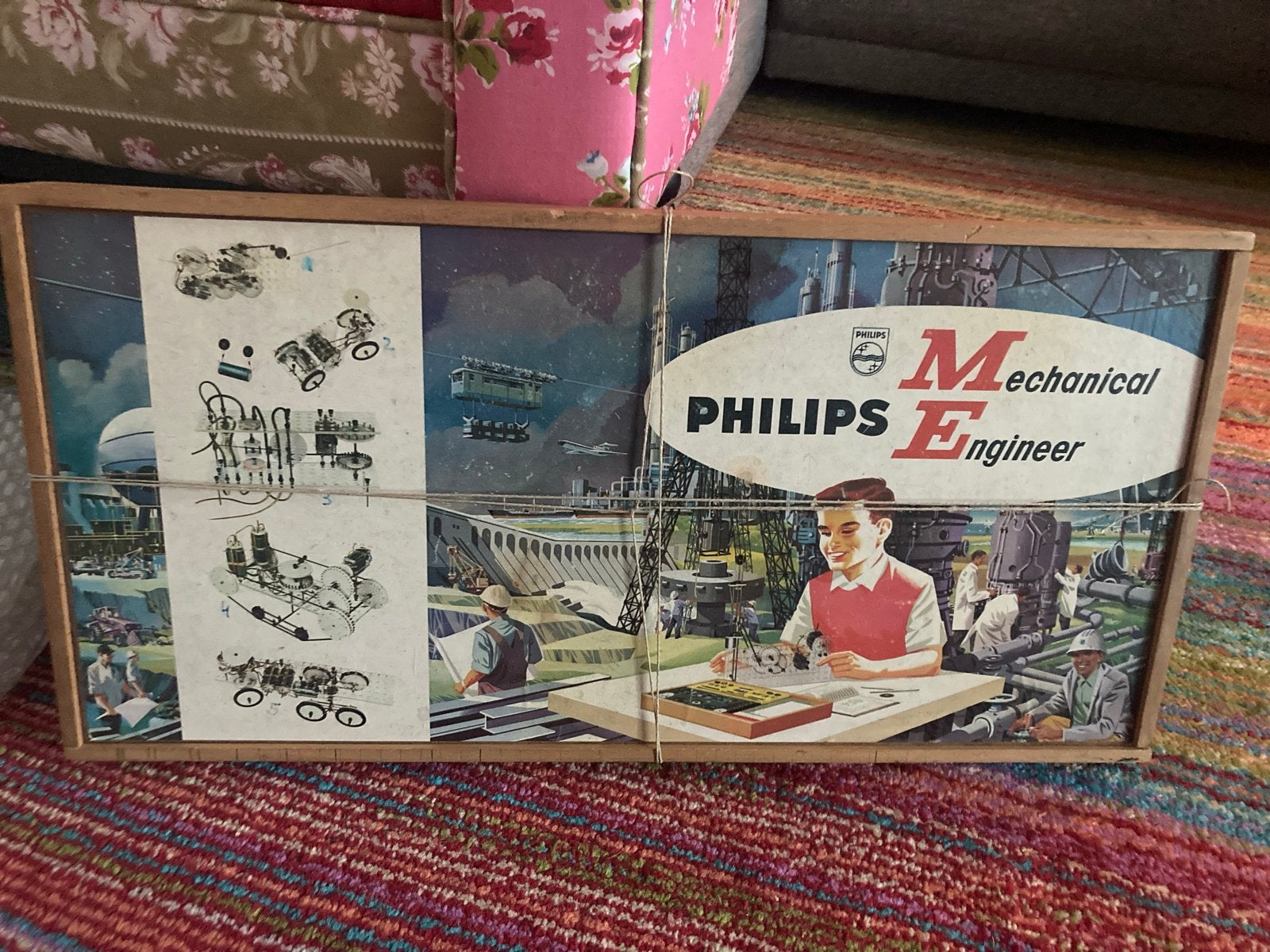 Philips ME1200 Mechanical Engineer Bouwdoos Vintage, Ophalen, Gebruikt