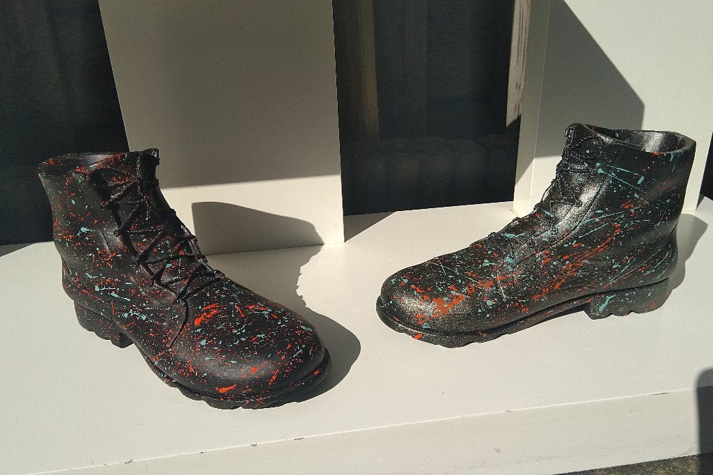 Decoratieve schoen Street art stijl met verfspetters, Ophalen of Verzenden, Object