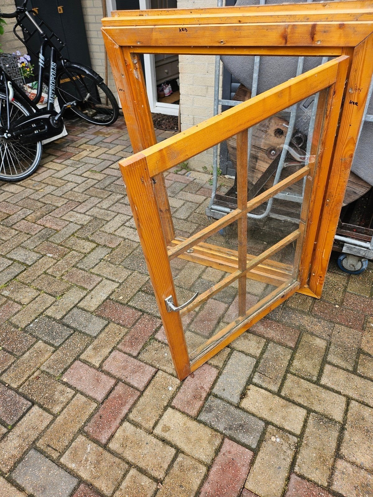 tuinhuisramen te koop enkel glas 2 stuks, Gebruikt, Minder dan 80 cm, 80 tot 120 cm, Overige typen