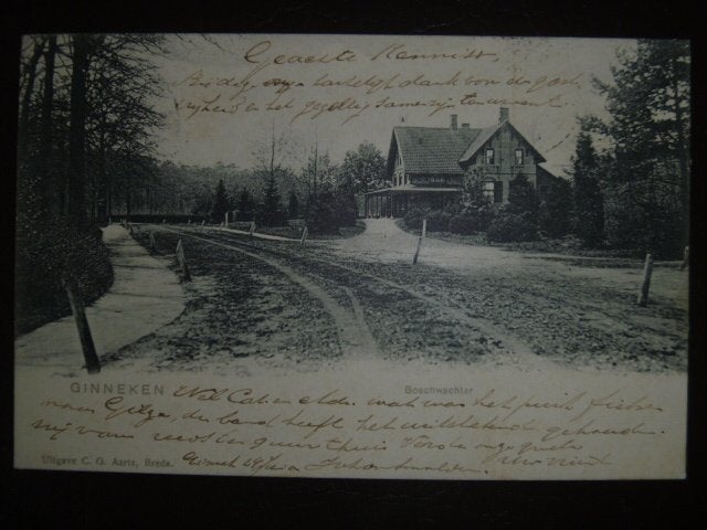 Ansichtkaart Ginneken Breda. Boschwachter. 1902, Ophalen of Verzenden, Voor 1920, Gelopen, Noord-Brabant