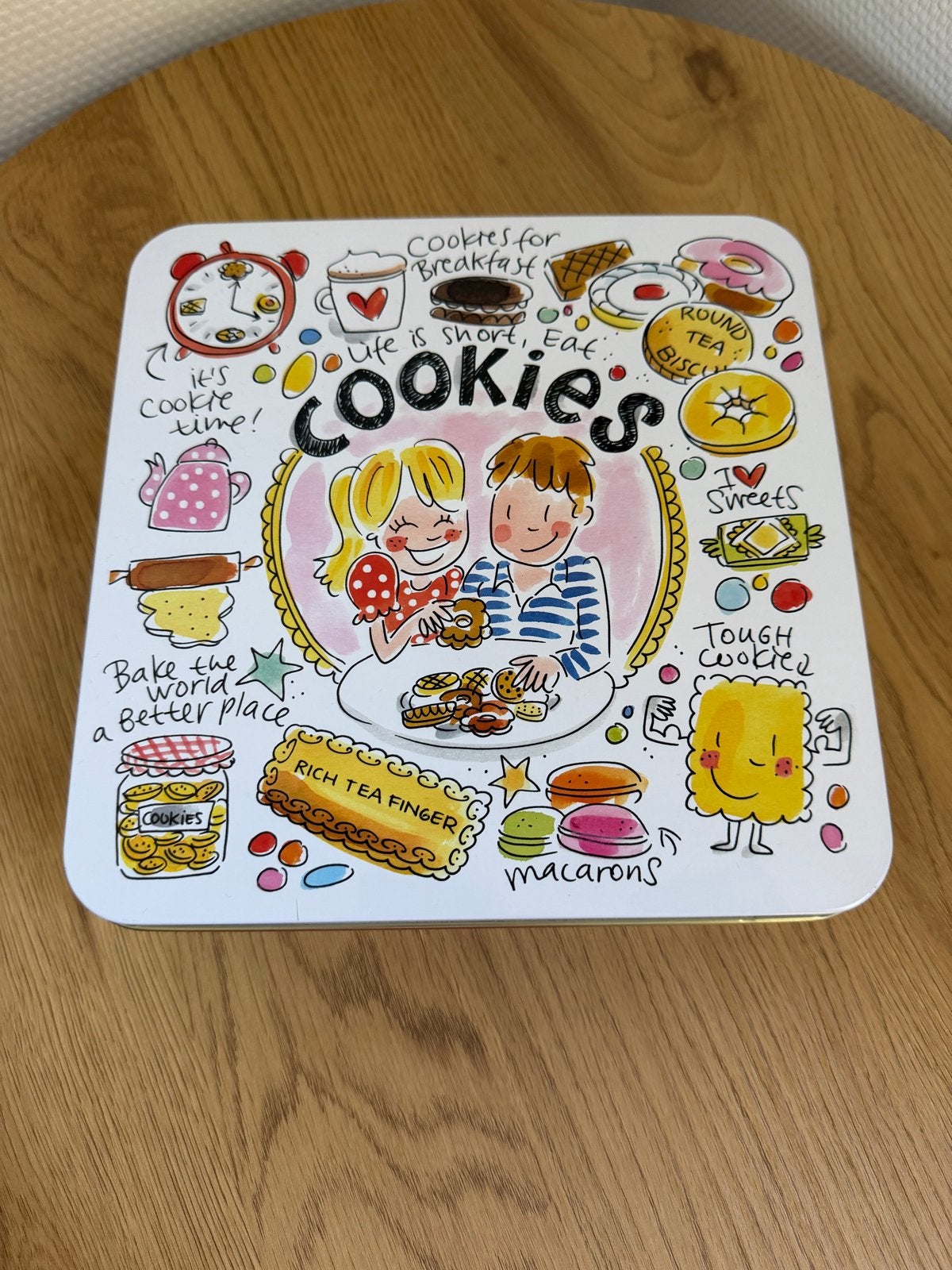 Blond Amsterdam Koektrommel - Cookies Design, Huis en Inrichting, Meerkleurig, Verzenden, Overige stijlen, Zo goed als nieuw