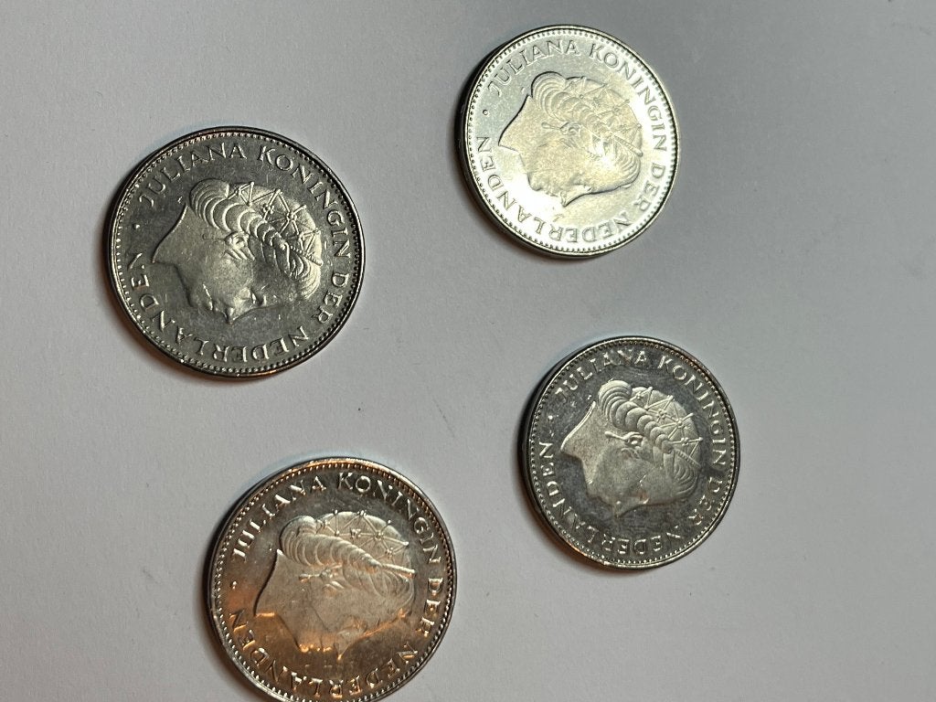 4 Rijksdaalders Koningin Juliana - Unie van Utrecht 1979, Ophalen of Verzenden, Koningin Juliana, 2½ gulden, Setje