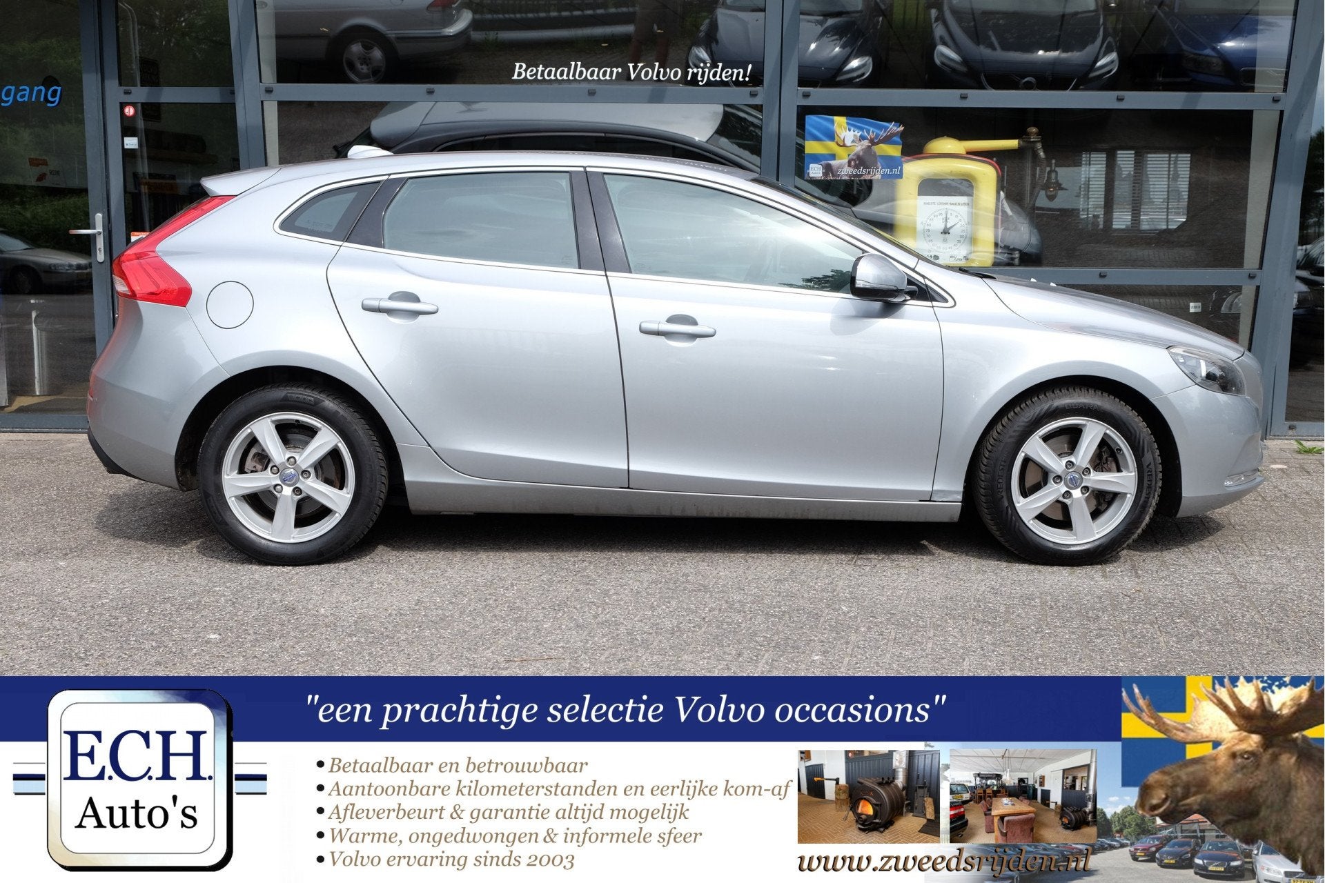 Volvo V40 1.6 T3 150 pk Momentum, Navi, Bluetooth, Camera, T, Voorwielaandrijving, Gebruikt, 4 cilinders, Leder en Stof