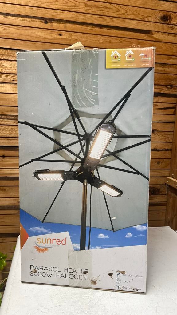 Sunred parasol heaters 2000W halogeen, Elektrisch, Draaibaar, Parasol, Nieuw