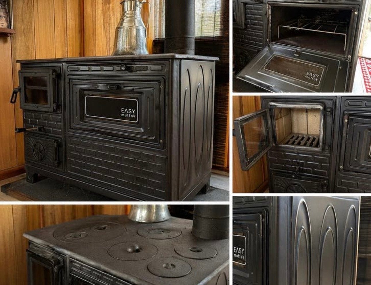Houtkachel met oven - Easy Mutfak, Huis en Inrichting, Kachels, Ophalen, Gebruikt, Houtkachel, Vrijstaand