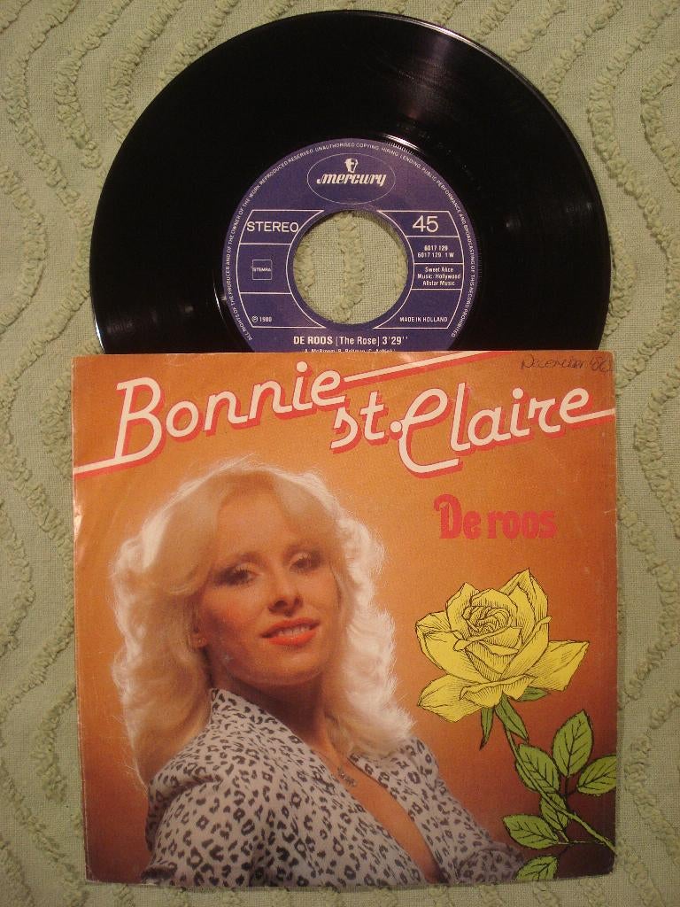 Bonnie St Claire 7" Vinyl Single: ‘De roos’ (NL), Cd's en Dvd's, 7 inch, Single, Ophalen of Verzenden, Zo goed als nieuw