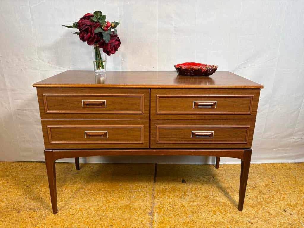 Gratis bezorging! Mid-Century Retro Vintage Dressoir 1960, Europa Furniture, Gebruikt, 100 tot 150 cm, Mid century retro vintage dressoir Europa Furniture 1960