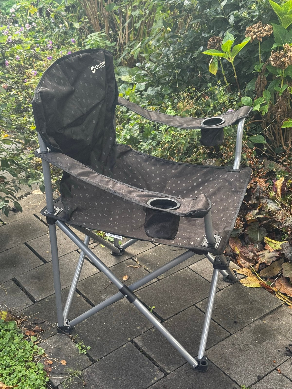 Outwell opvouwbare campingstoel met bekerhouders, Ophalen, Gebruikt, Campingstoel