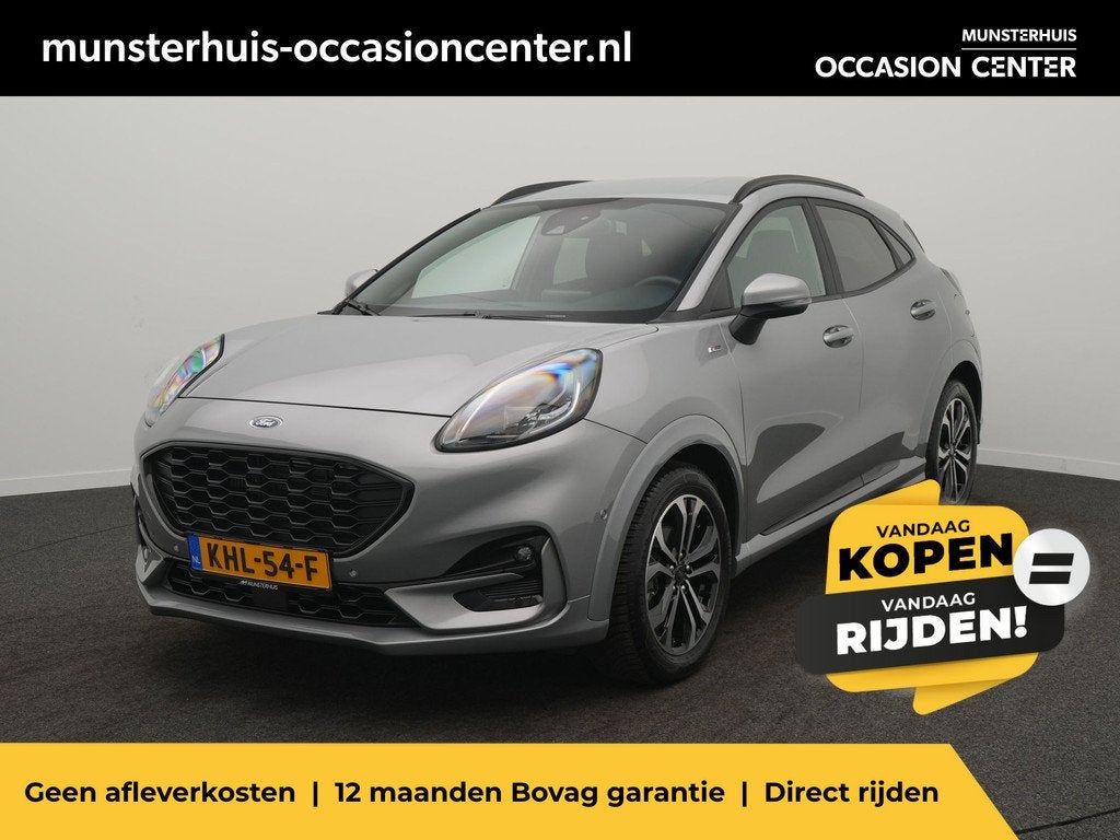 Ford Puma 1.0 155 PK EcoBoost Hybrid - RIJKLAARPRIJS - Achte, Auto's, Ford, 12 maanden, Automatische klimaatregeling, 665 kg, Bedrijf