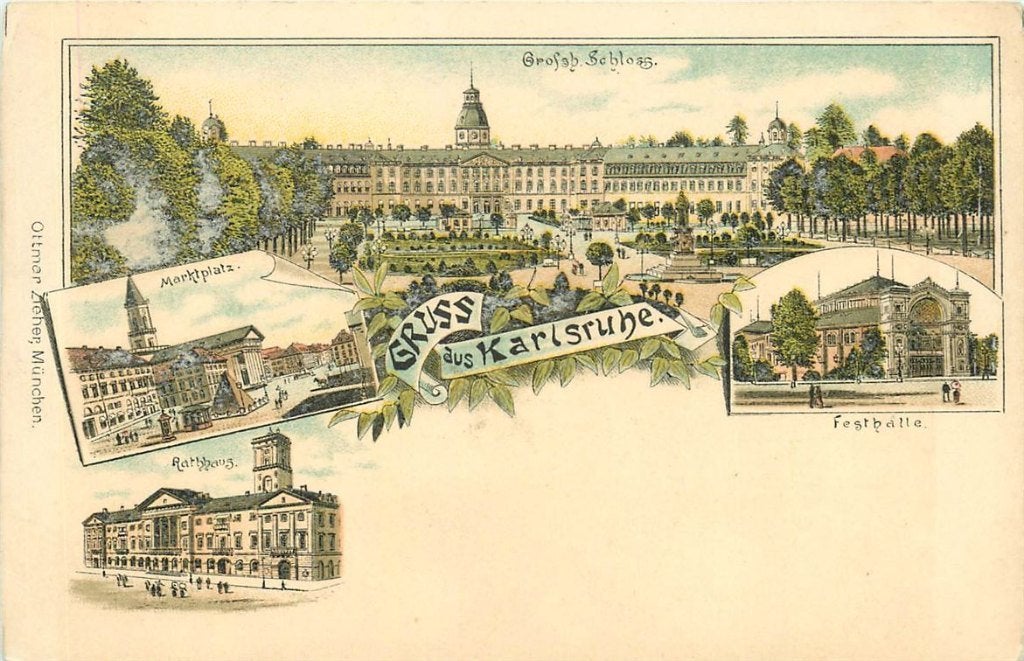 379-127-011 Karlsruhe Litho, Verzenden, Voor 1920, Duitsland