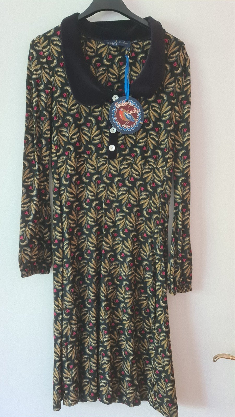 Nieuwe Lara Dress 34 XS Bakery Ladies zwart viscose retro, Ophalen of Verzenden