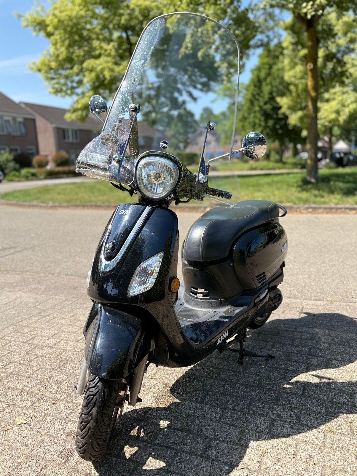 SYM fiddle III scooter- zwart goed onderhouden, Ophalen, Gebruikt, Maximaal 45 km/u, Benzine